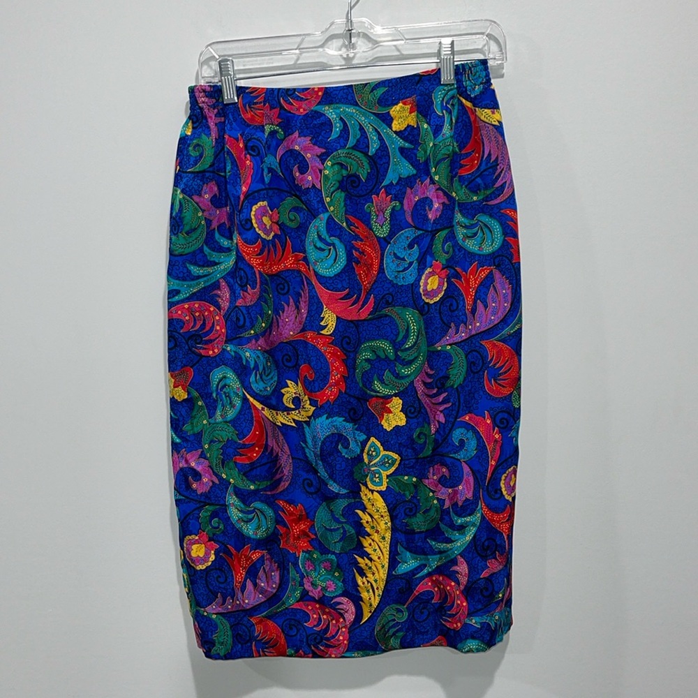 Anne Crimmins for UMI collection silk skirt size 10 vintage 80s-90s